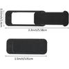4Pcs Camera Cover Laptop, Webcam Cover Slide for Privacy Safe Suitable for Computer Mobile Phones Laptops Tablets - Black