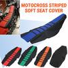 For KTM For HUSQVARNA Motocross Striped Soft-Grip Gripper Soft Seat Cover Rubber For HONDA For YAMAHA For SUZUKI For KAWASAKI