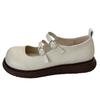 Black Retro Mary Jane Small Leather Shoes Women's New Spring and Autumn Single Shoes Flat Bottom Shallow Mouth Versatile Shoes