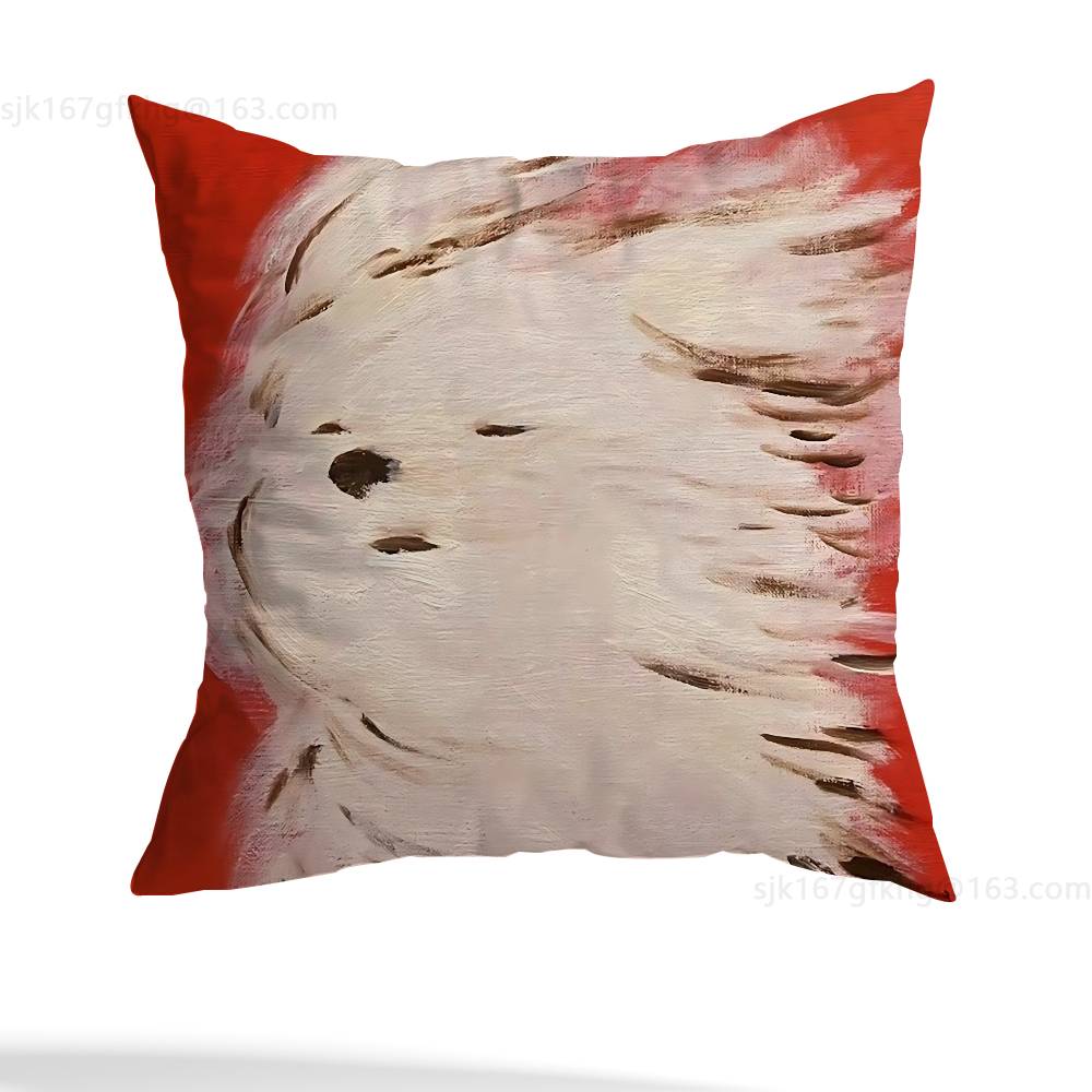 Cute Dog Pillow Case Pillow Case Living Room Sofa Cushion Cover Suitable For Home Bedroom Room Decoration