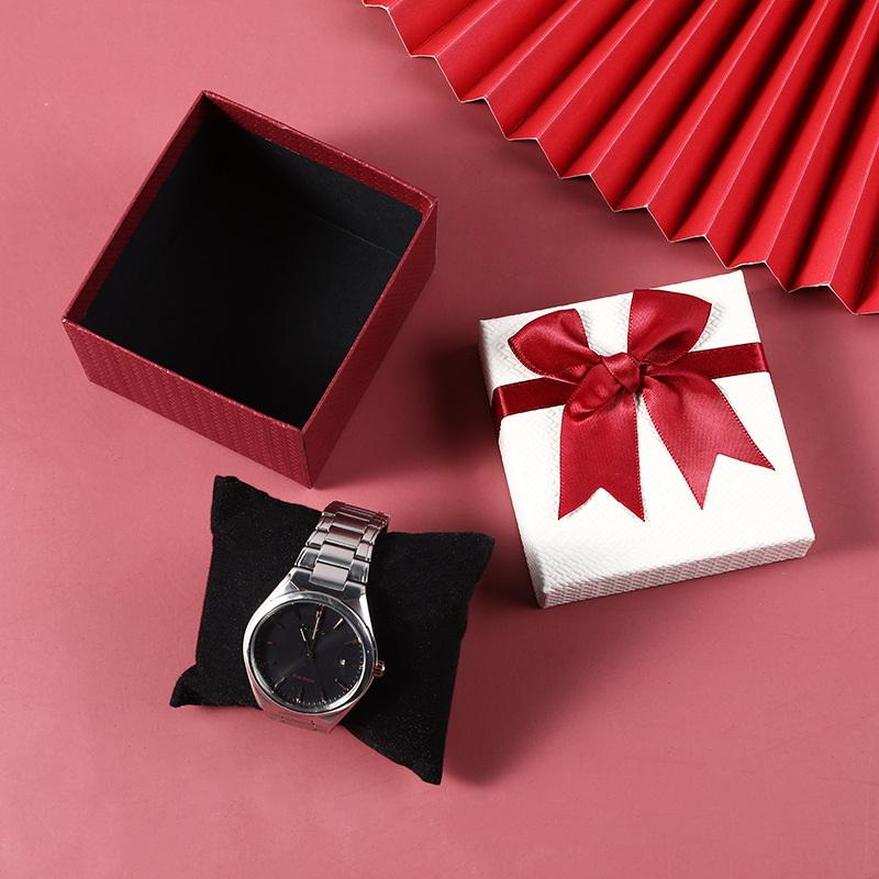 Packaging Box 9*8.5*5.5Cm Bow Bow Packaging Box Paper Watch, Earrings Box For Special Occasions Gift-Giving Jewelry Display