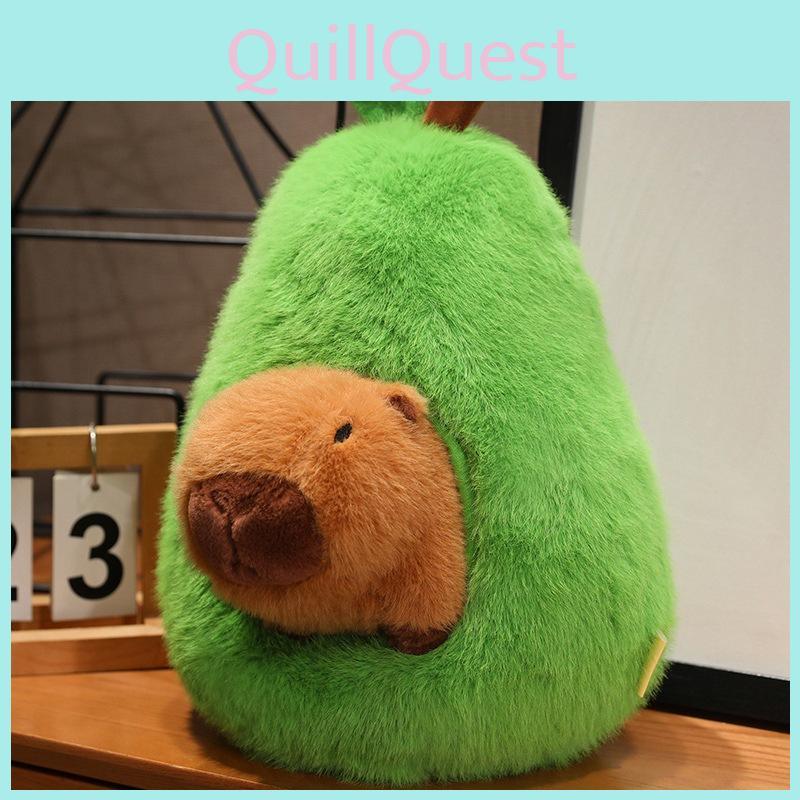 Avocado Capybara Plüschtier Weiches Kurzes Plüschtier Niedliches Tier Kindergeschenk Für Sammler