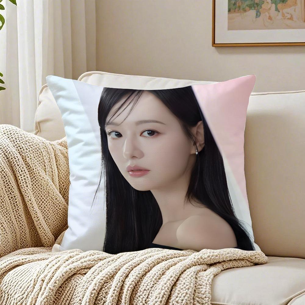 Kim Ji Won Queen of Tears Cushion Cover Linen Minimalist Soft for Sofa Bed Home Room Decor