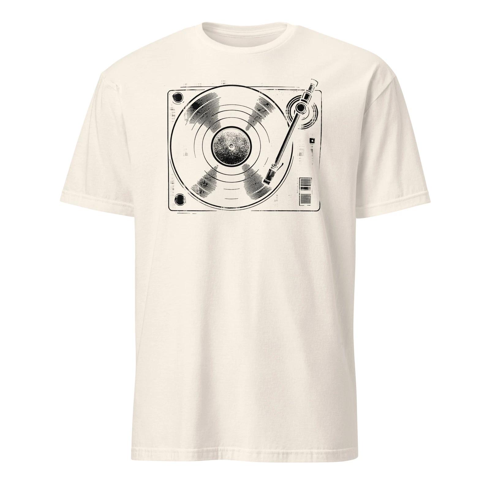 

Футболка с виниловой пластинкой Проигрыватель Technics Аудио LP Плеер DJ Футболка Размер S-3XL Подарок S