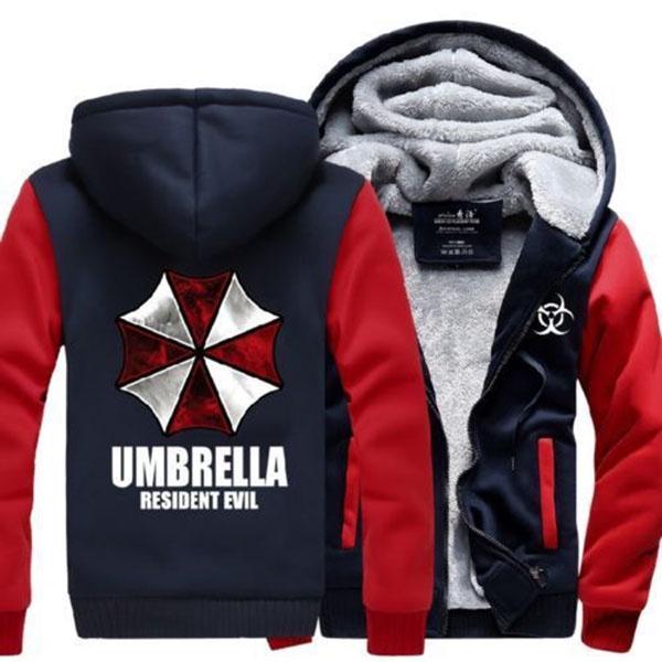 Resident Hot Evil Biohazard Umbrella Thicken Jacket Sweater Winter Coat Hoodies