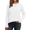 Women's Long Sleeve Shirt Pleated Round Neck Casual Loose Fashion Tops