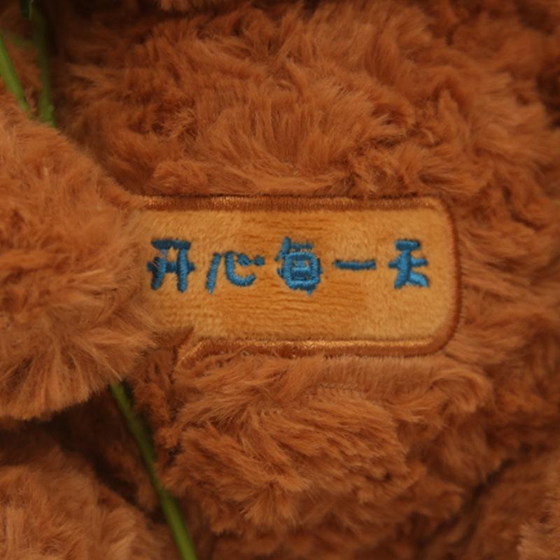 New Flower Gift Bear Doll Teddy Bear Plush Toy Cute Bed Holding Sleeping Bear Doll Girl