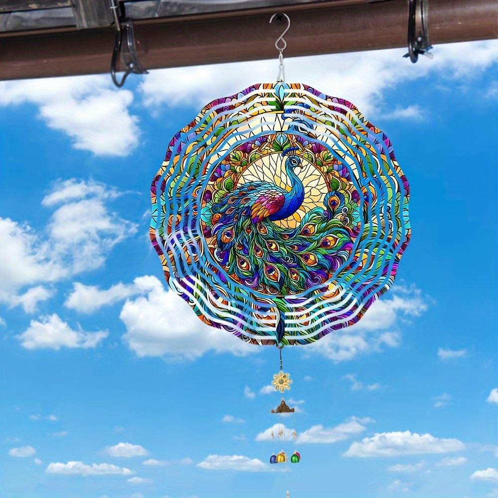 

Павлин Ветряной Спиннер. 3D нержавеющая сталь, идеальный подарок для мамы, бабушки или жены для декора на открытом воздухе. чистый