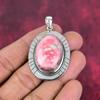 Pink Thulite Gemstone Pendant 925 Sterling Silver Jewelry, Handmade Antique Pendant Jewelry, Gift For Mother