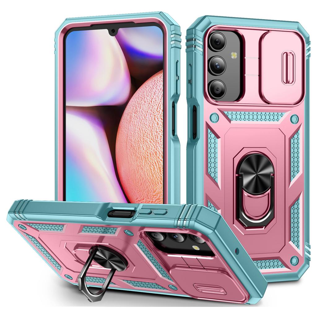 For Samsung Galaxy A15 4G/5G Case TPU+PC Slide Camshield Kickstand Phone Cover