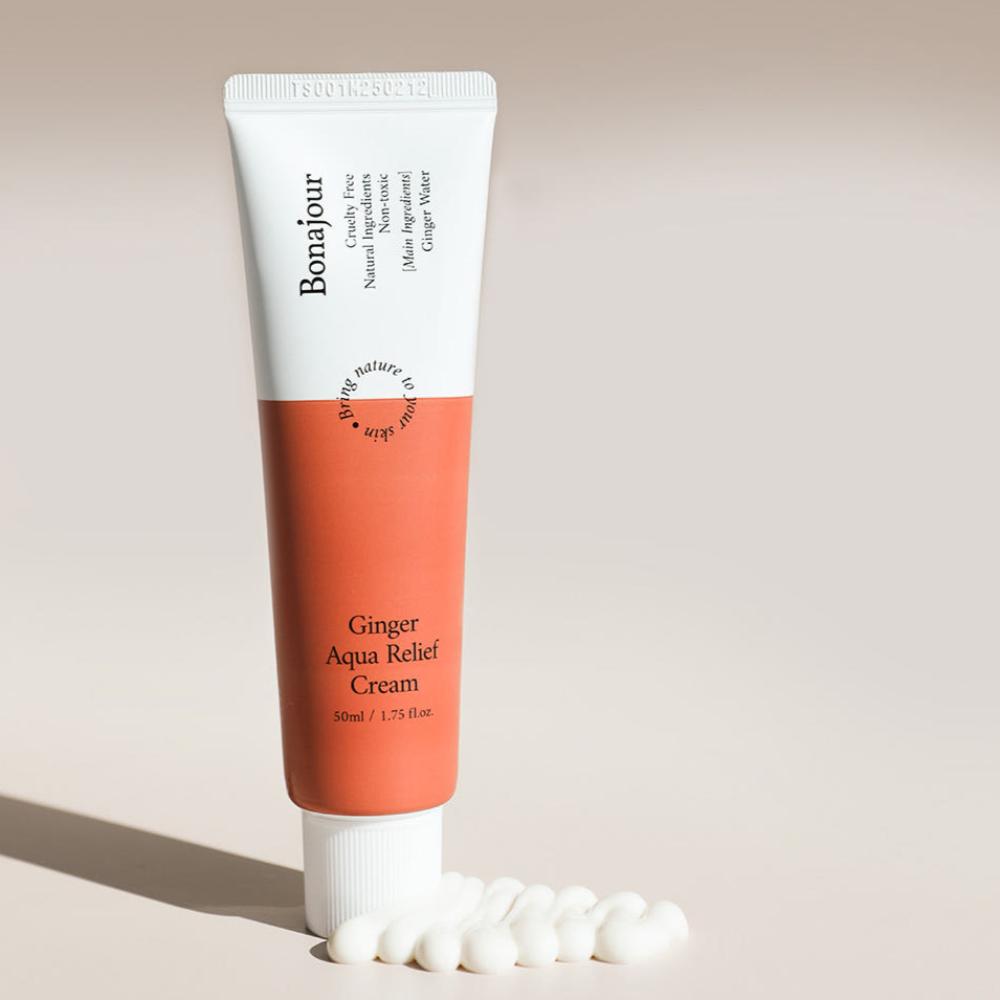 Bonajour Ginger Aqua Relief Cream 50ml Deep Hydration Soothing Gel Moisture Barrier Cream K-Beauty