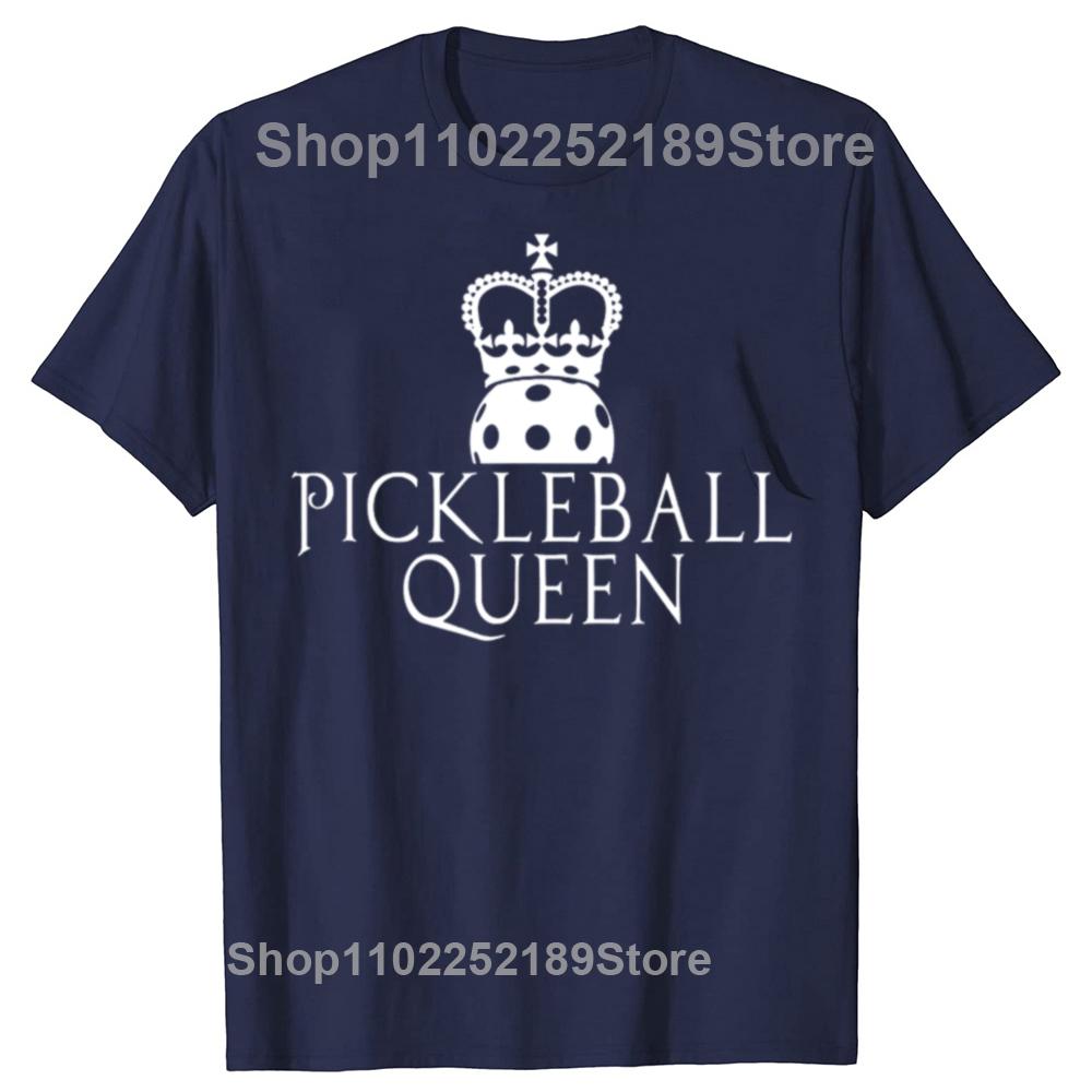 Funny Pickleball Queen Graphic Tshirt Men Women's Fashion Casual Oversized T-shirts Men's 100% Cotton T Shirt