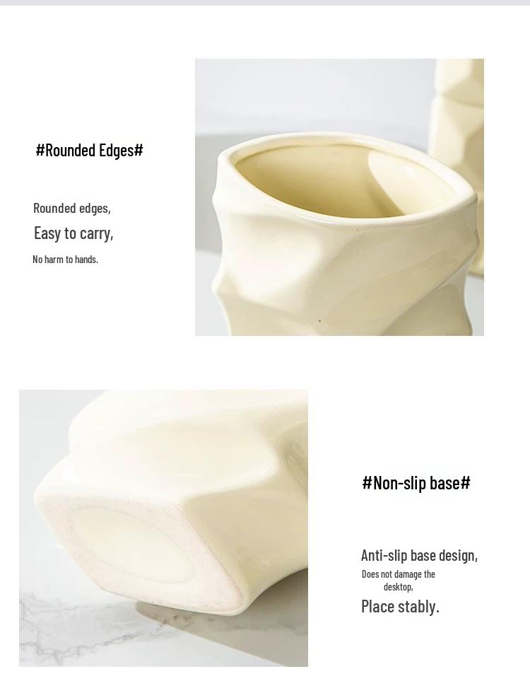 Nordic Style Irregular Vase for Living Room, Shelf, Entrance, or Wine Cabinet Decoration