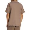 adidas Origineel Effen Kleur Logo Ronde Hals Losse Pasvorm Korte Mouw T-shirt Heren Tops Bruin JW1032