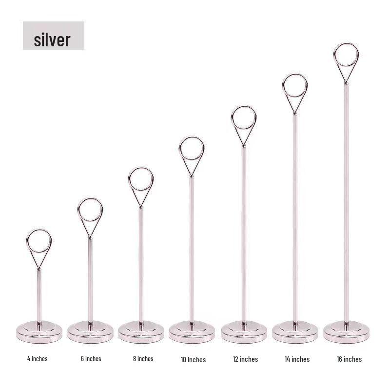

Wedding Table Number Plate & Card Holder - Elegant Metal Stand for Banquets 10 cm