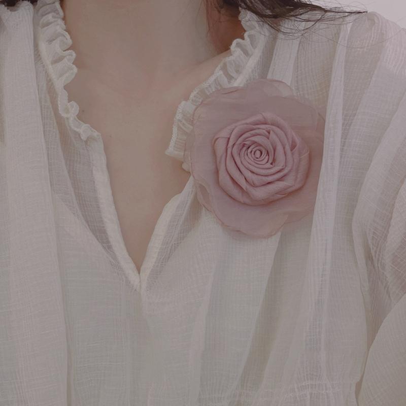 Elegant Flower Brooch Hair Clip Flower Hairpin Stylish Accessory Fashion Lapel Pin Headpieces Gift for Fashion Lover
