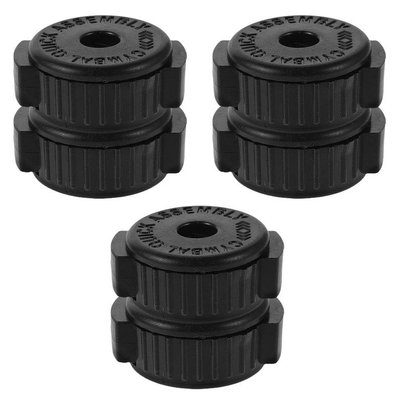 6Pcs Plastic Black Cymbal Quick Release Nuts Drum Hardware Percussion Drum Kit Accessory Fast Installation Quick Removal