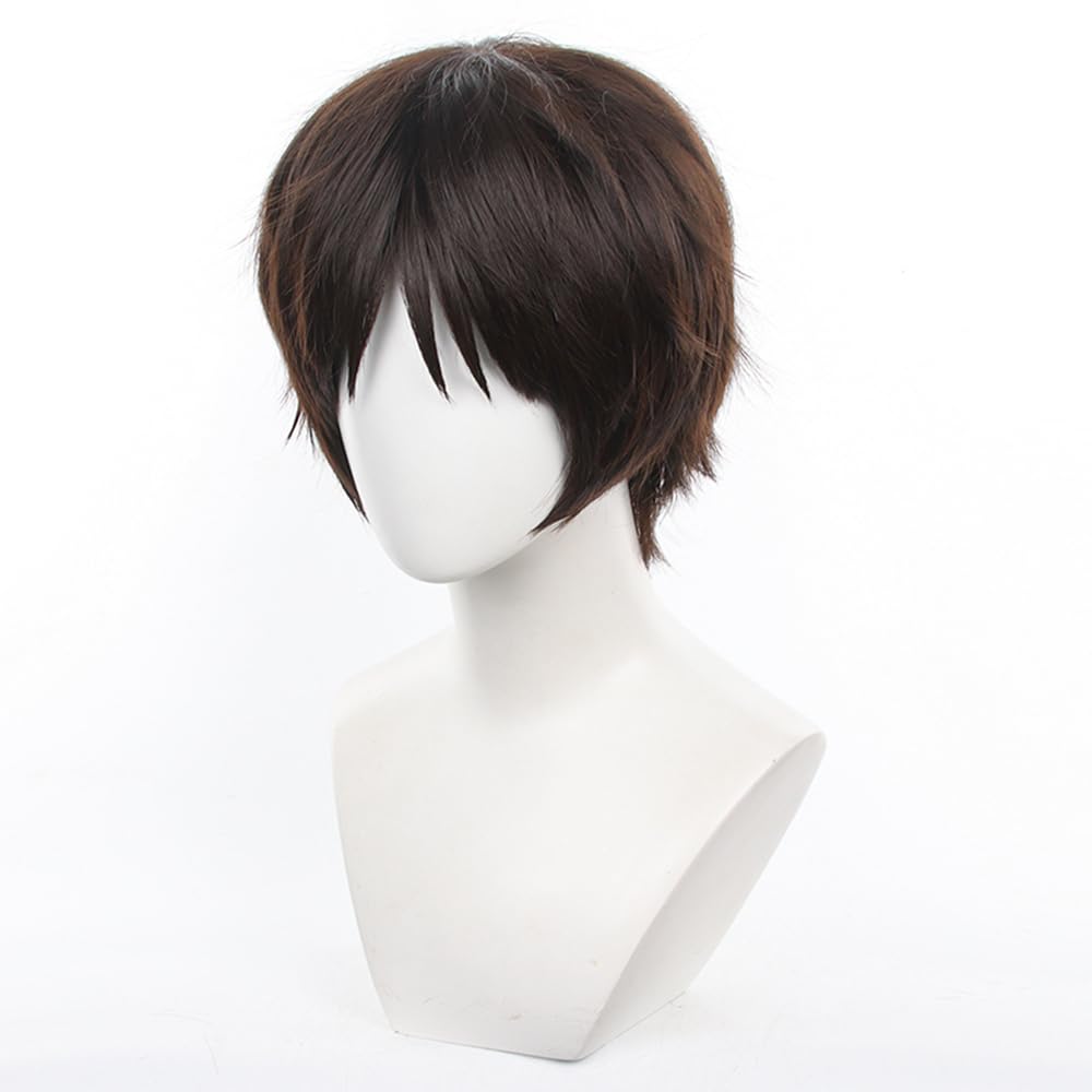 Sizuuenn Attack on Titan Eren Yeager Heat Cosplay Wig with Perfect for Cultural and Photo Shoots Wig, Resistant, Net, Events, Festivals,