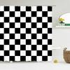Black And White Striped Shower Curtain With Hooks Waterproof Polyester Fabric Geometric Pattern Home Decor Bathroom Curtain Baño