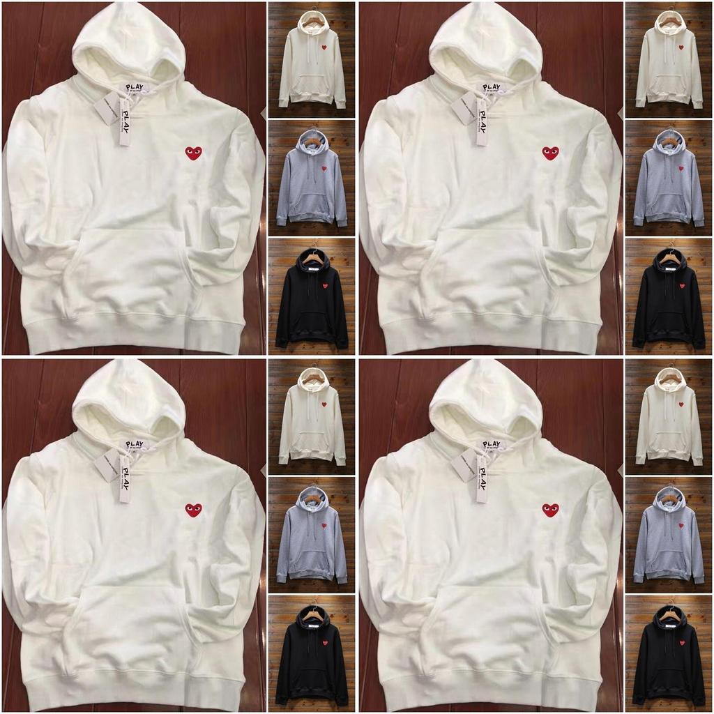 Womens Comme Mens Des Garcons Play Little Red Heart Cdg Hoodies Tops Pullover Uk