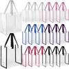 6pcs Clear PVC Tote Gift Bags Waterproof Handheld Packaging For Wedding Candy Desserts Party Favors And Gifts Packaging