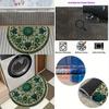1 Pezzo Tappetino Benvenuto Floreale Verde Vintage a Semicerchio Antiscivolo per Esterno Patio Portico Cucina Bagno Ingresso Tappeto per Pavimento