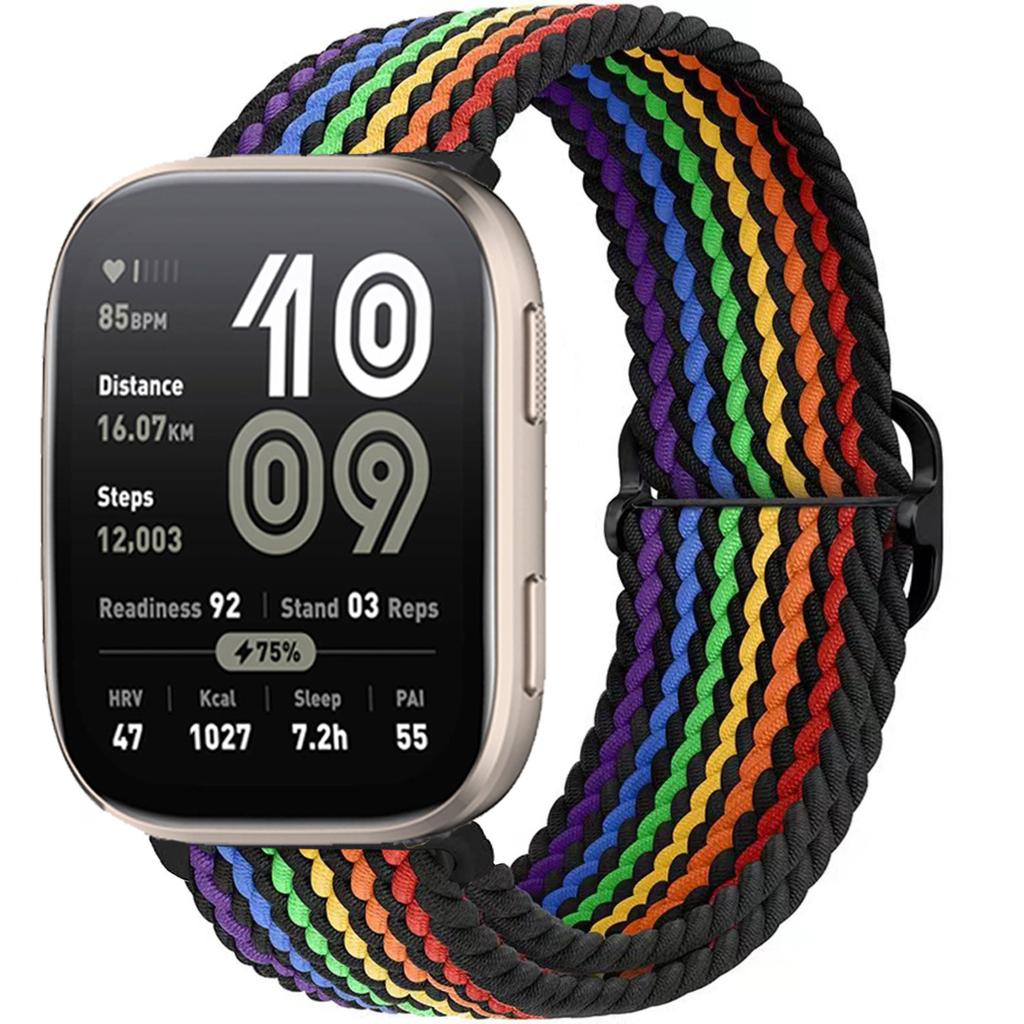 Braided Solo loop band For Amazfit bip 6/5/Balance/GTS/4/2e/Mini/3/GTR/4/2/3/Pro correa 20mm 22mm watch bracelet huawei gt Strap