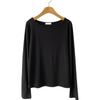 New Arrivals Open Run Women Rayon Spandex Long Sleeve Ribbed T shirT