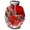 Christmas Men's Hoodie 3D Printed Long-Sleeve Hooded Sweatshirt Fall/Winter Holiday Style Casual Oversized Men's Sweatshirt Top