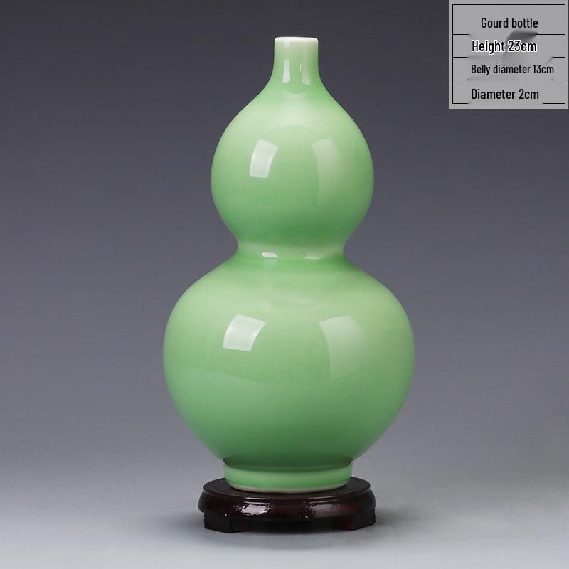 Celadon Antique Ceramics Vase: Elegant Chinese Ornament for Floral Arrangement and Home Decor