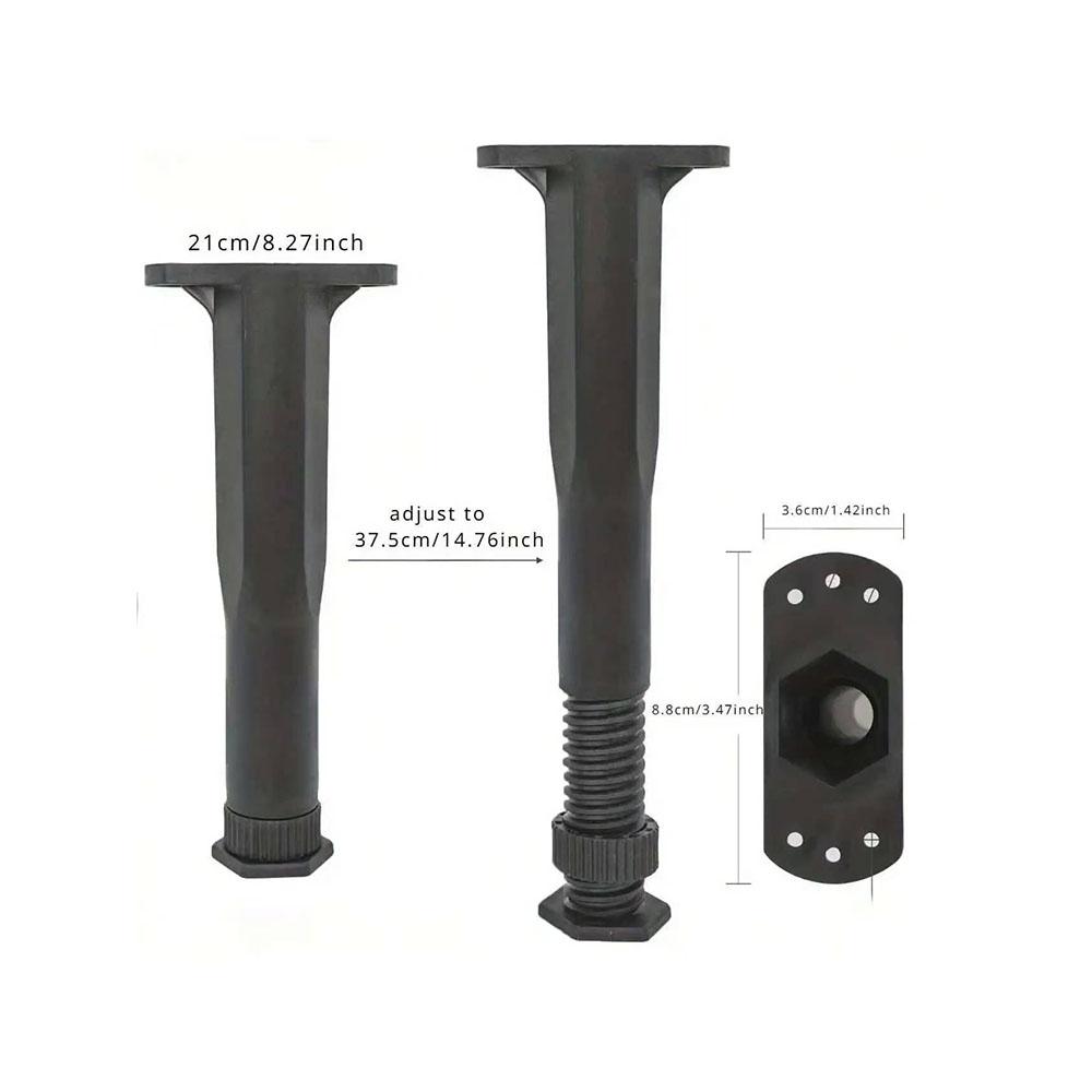 4Pcs Adjustable Bed Support Legs Heavy Duty Furniture Legs for Bed Frame Sofa Table Cabinet
