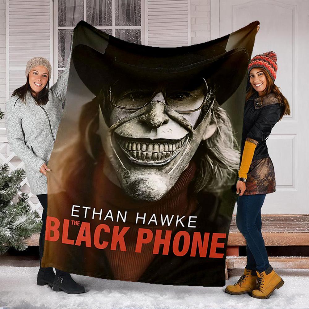 1pc The Black Phone Outdoor Flannel Blanket Gift For Boys Girls Adults, Family Friends