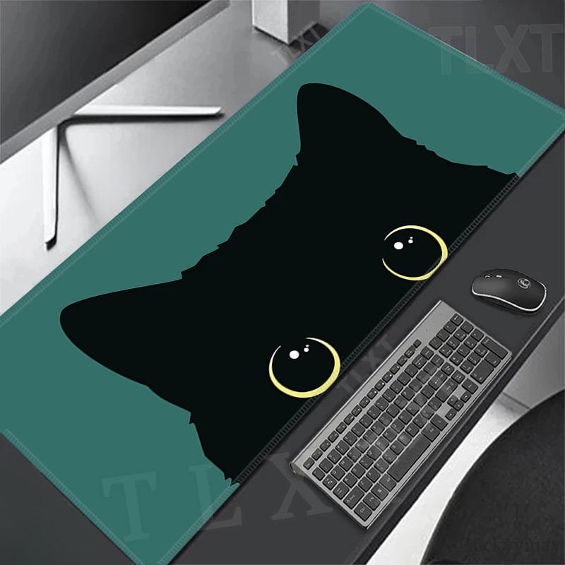 Kawaii Mouse Pads Cute Cat Mousepad Large Mouse Mat Big Purple Desk Pads Non-Slip Rubber Laptop Computer Keyboard Table Mats
