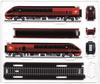 [3D Akuden] Kintetsu Hinotori 4-Car Set (4-Car Set) Acrylic Railway Model Train Assembly Kit Crystal Gift Hobby Gift