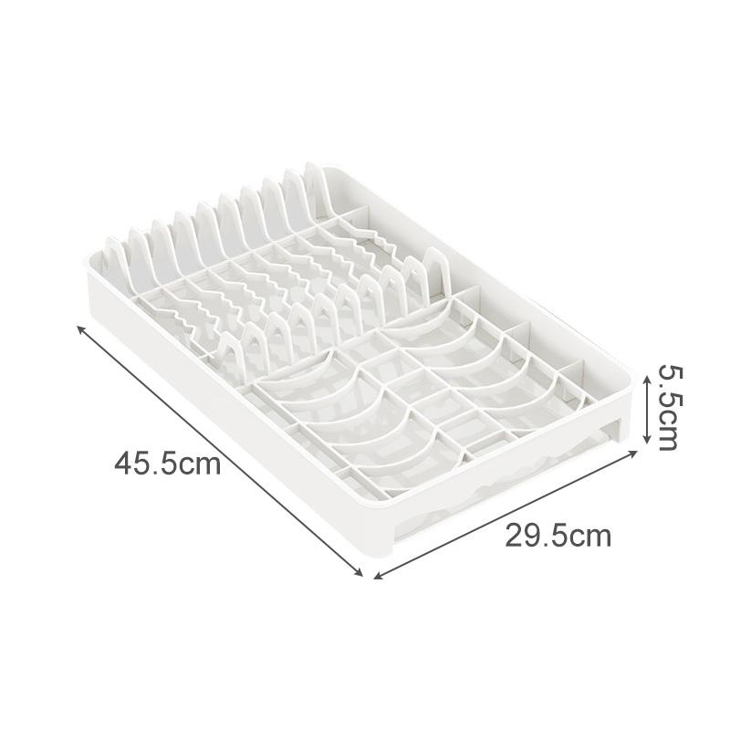 1pc Kitchen Bowl Plate Storage Rack Pull-out Type Tableware Drainboard Cabinet With Track Large-capacity Shelf Kitchen Organizer