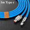 120W Type C Cable 1M PD USB C Data Cord 180° Rotation Elbow High Speed Fast Charging Line Wire for Huawei Samsung S24 Xiaomi 15