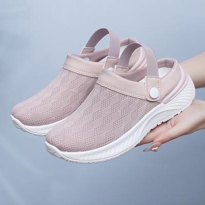 Summer New Old Beijing Sandals Mesh Shoes Bag Head Half Drag Two Wear Non-slip Slippers Hollow Breathable Mesh Beach Shoes