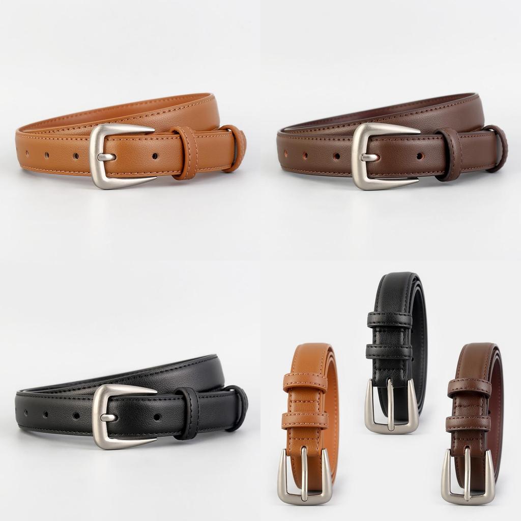 Genuine Leather Womens Belt With Alloy Buckle For Casual And Formal Wear