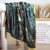 Silk-Feel 90x90 Women's Korean Style Spring/Summer Versatile Printed Square Scarf