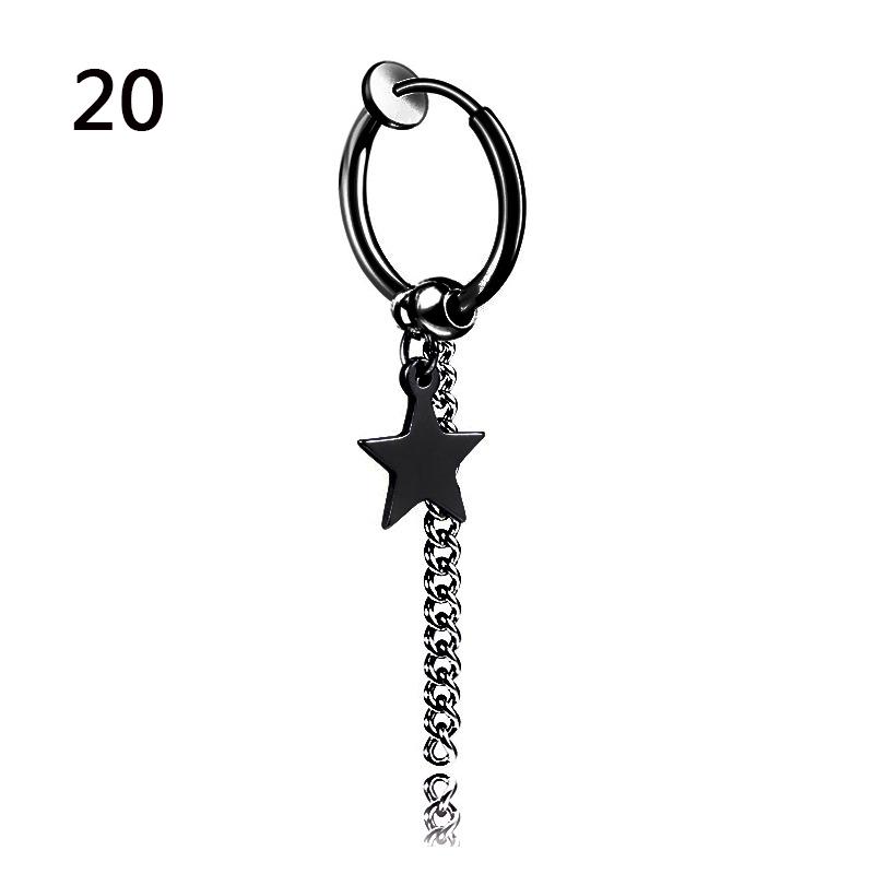 Earrings Simple Gift Women Men Stainless Steel 1 Piece Hipster Personality Fashion Ear Jewelry Tassel Handmade