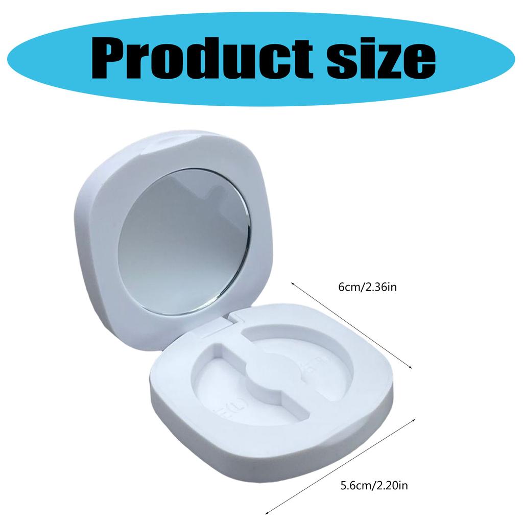 Circle Eyelash Box with Mirror,Empty Eyelash Storage Case Fake Eye Lash Organizer Travel False Lashes Case for Cosmetic