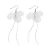 Korean Style Elegant Tassel Flower Petal Earrings for Women