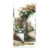 Flowers Fairy Door Wall Sticker Removable Garden Gate Path Decals Peel And Stick Art Mural for Baby Nursery Bedroom Living Room Decor