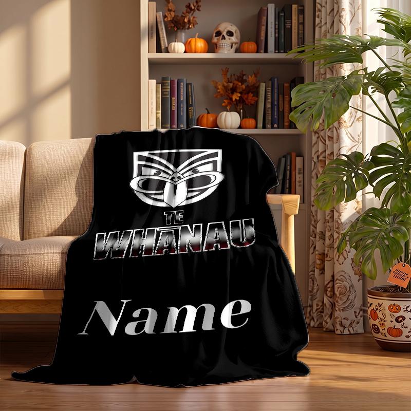 New Zealand Warriors Custom Flannel Blankets Soft Warm Cozy Throws for Home Decor Holiday Gifts