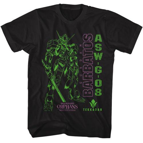 Gundam Tekkadan Barbados Черная футболка Унисекс футболка XXXL