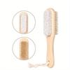 Two-sided Natural Bristles Floating Stone Foot Grinder Feet Care Massage Brush Exfoliating Dead Skin Remover Pedicure Tools
