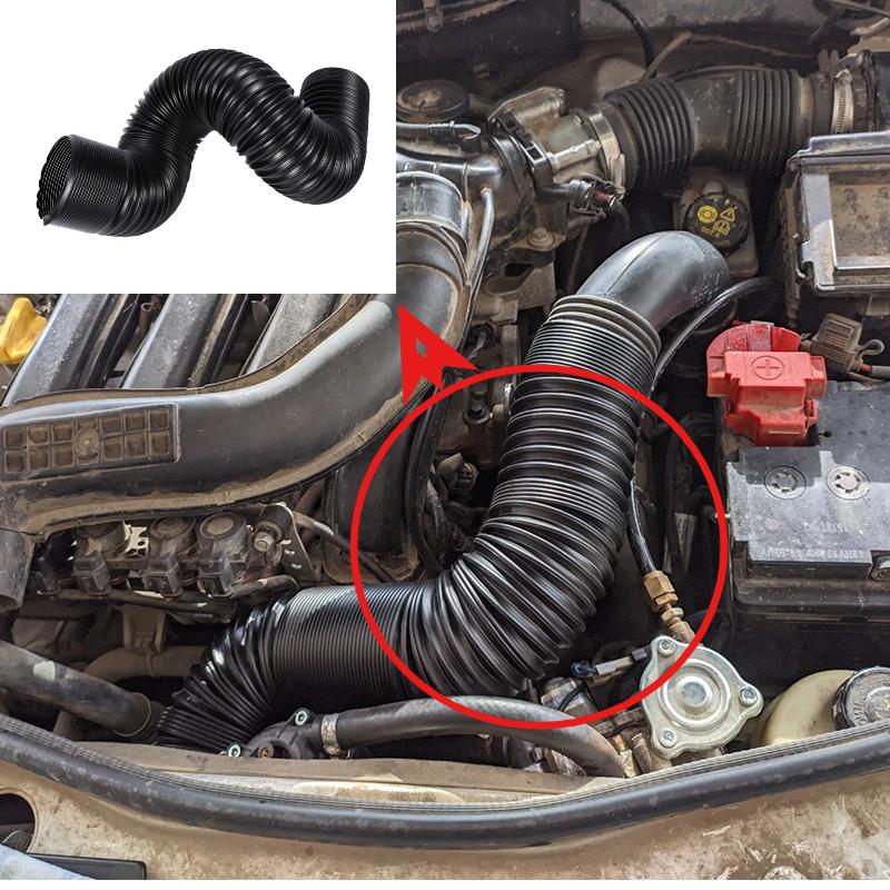 1Pc 51/63/76mm Car Air Filter Intake Pipe Steel Wire Corrugated Telescopic Duct Hose for Engine