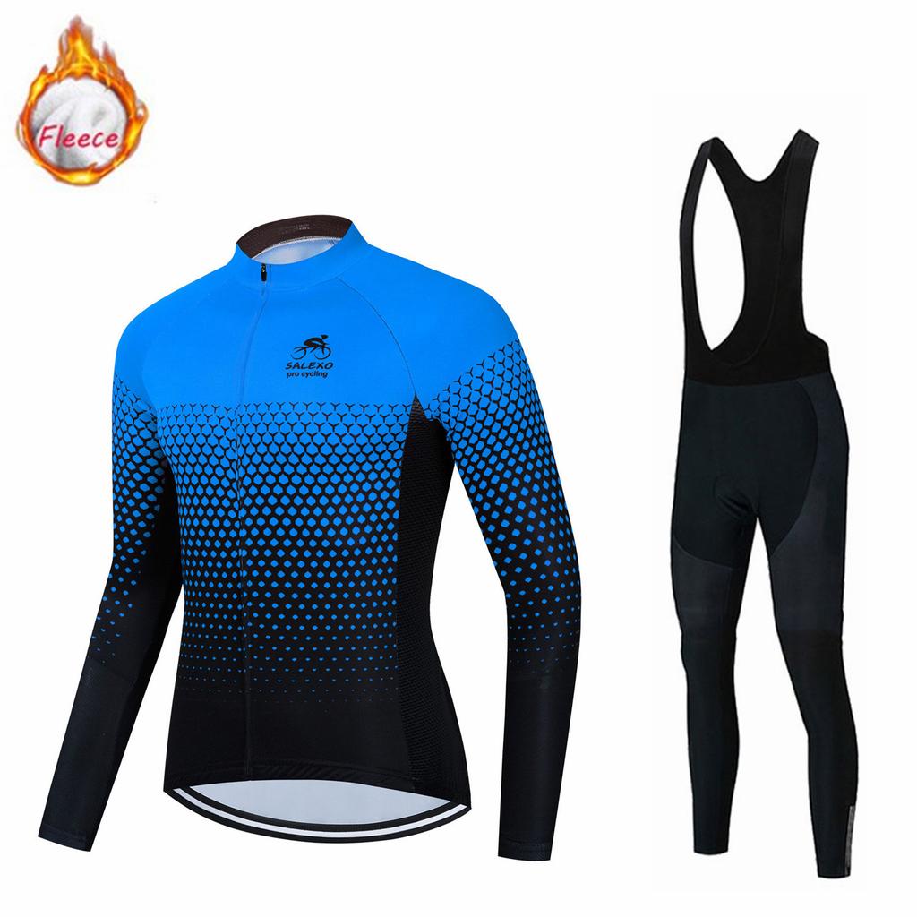 2026 Winter Fleece Warm Cycling Suit, Cycling Suit Fleece Winter Long-sleeved Cycling Suit Tour De France Team Version Cycling Suit Cover