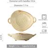 Free-Form Edge Ceramic Bowl with Handles, Retro Distressed Style Glazed for Fruit Bowl,Salad Bowl,Table Centerpiece Decor