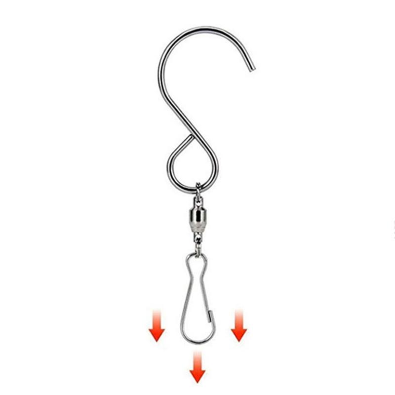 2025 Trend 30 Stück Spinner-Clip-Haken Silber Edelstahl zum Aufhängen Windspiel Windspiel Kristall-Twister